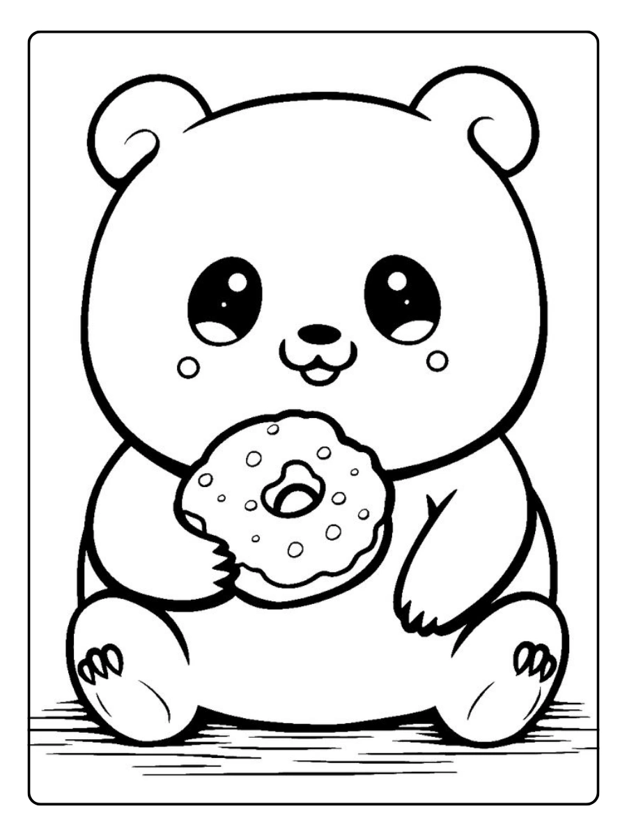 coloriage panda facile