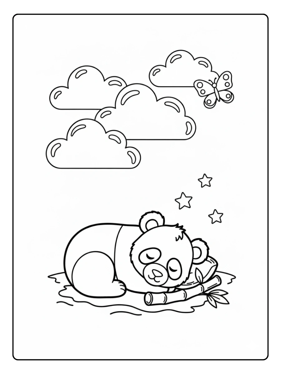 coloriage panda kawaii adorable