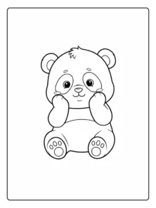 coloriage panda kawaii pastel