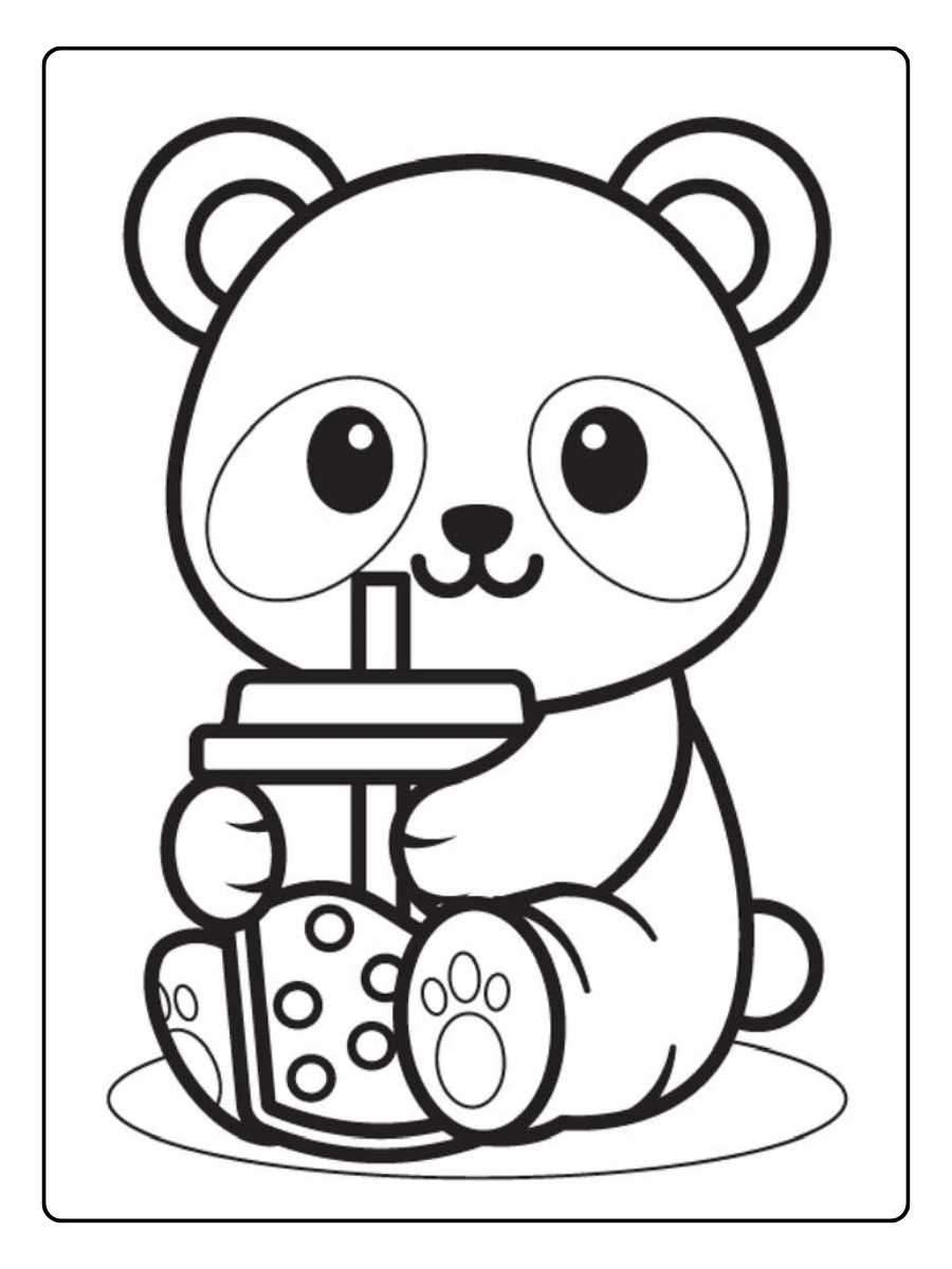 coloriage panda pour enfants