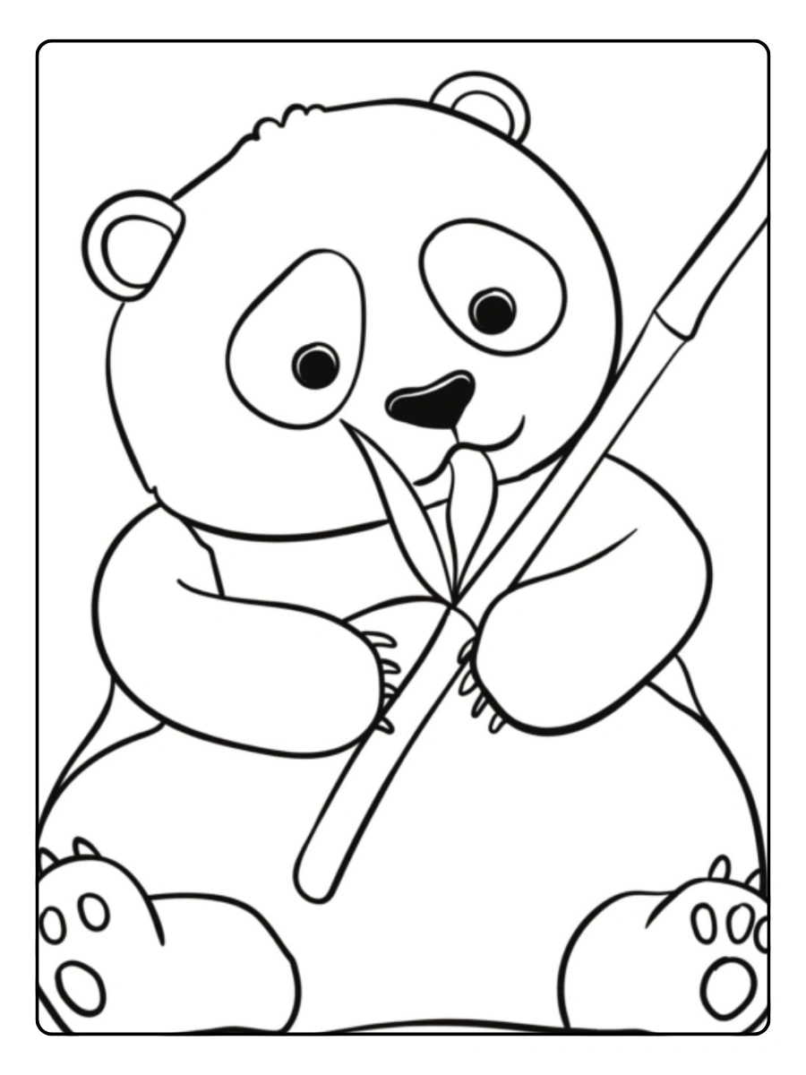 coloriage panda réaliste