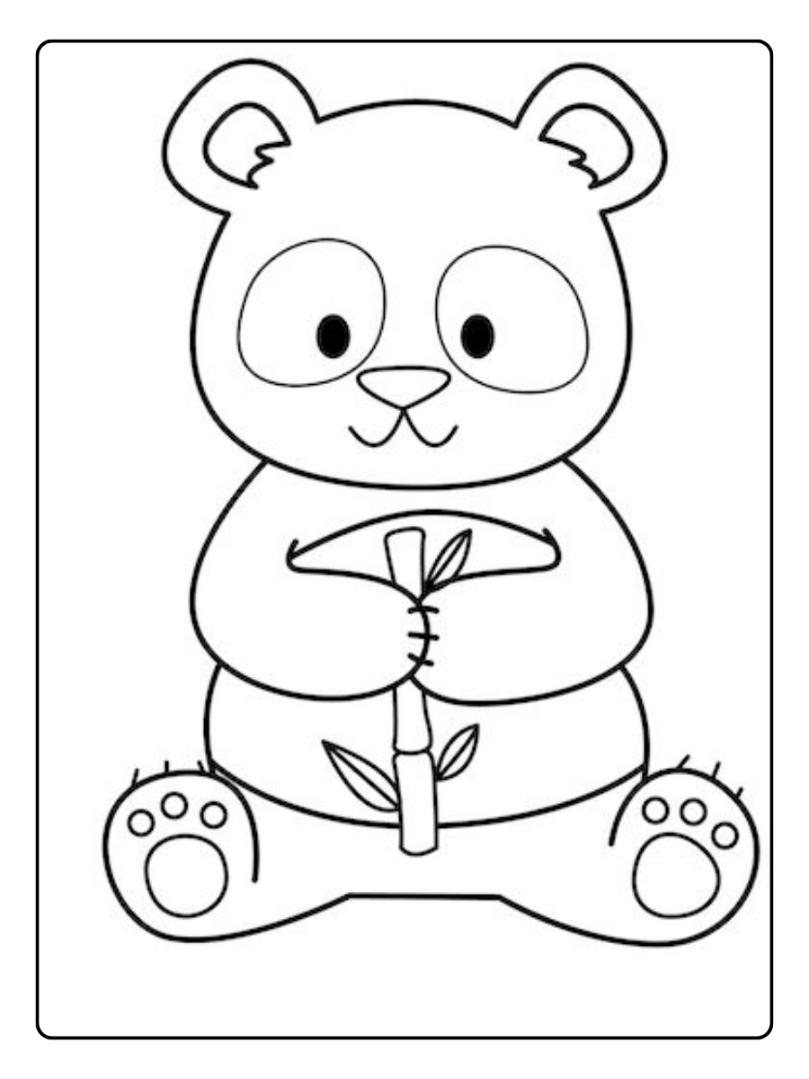 coloriage panda simple
