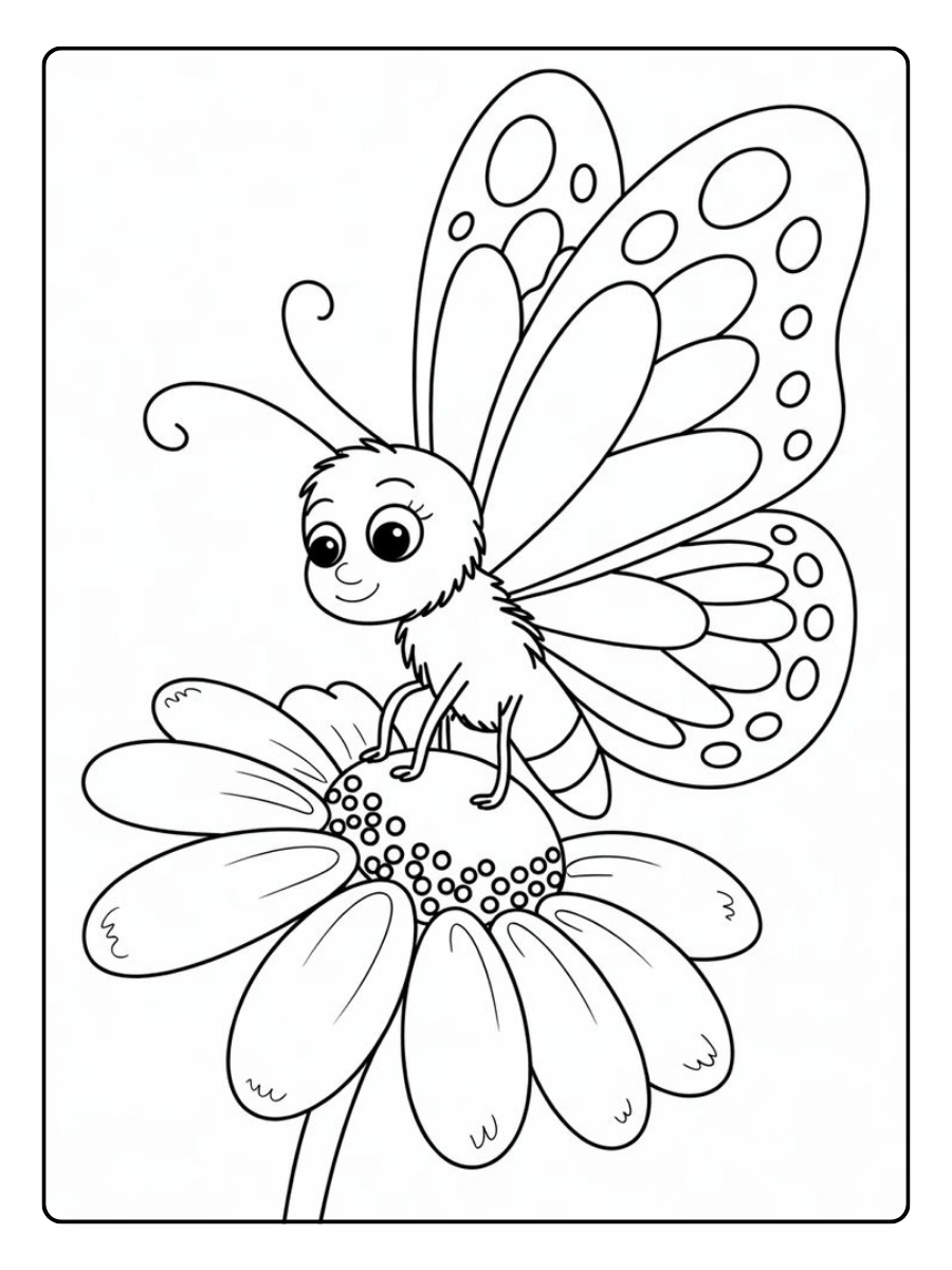 coloriage papillon facile