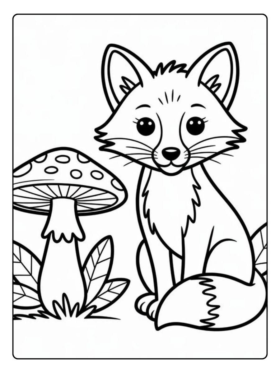 coloriage renard à imprimer