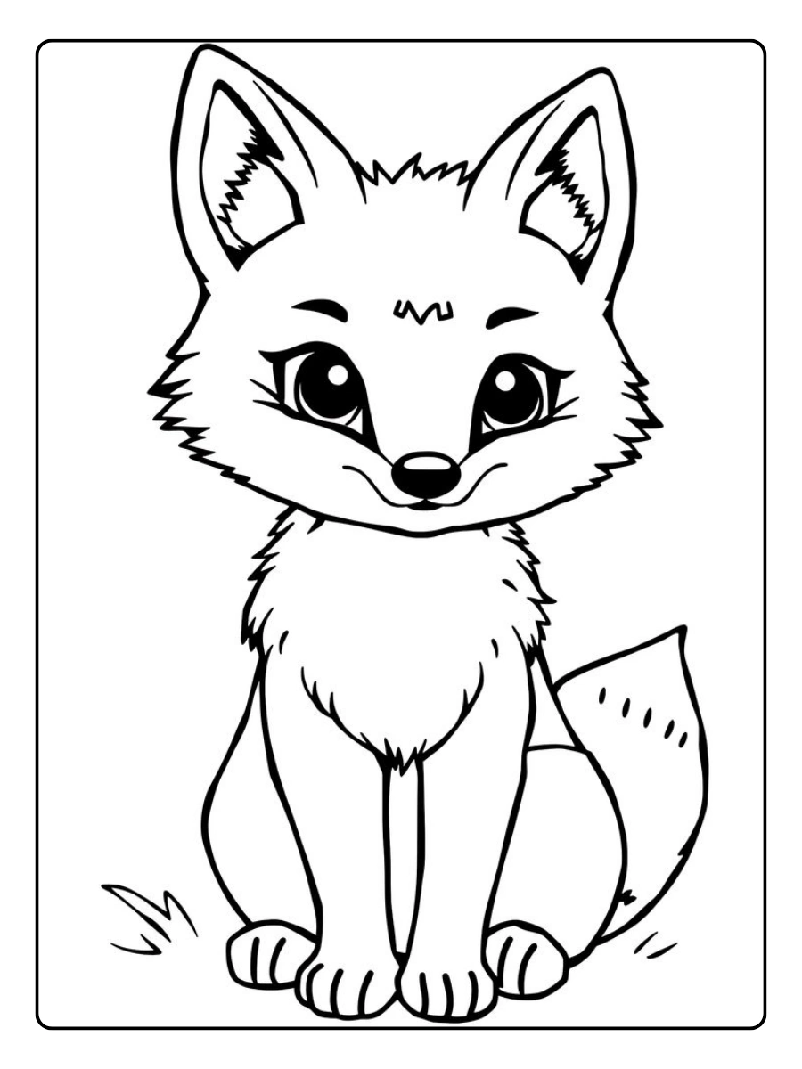 coloriage renard dessin animé