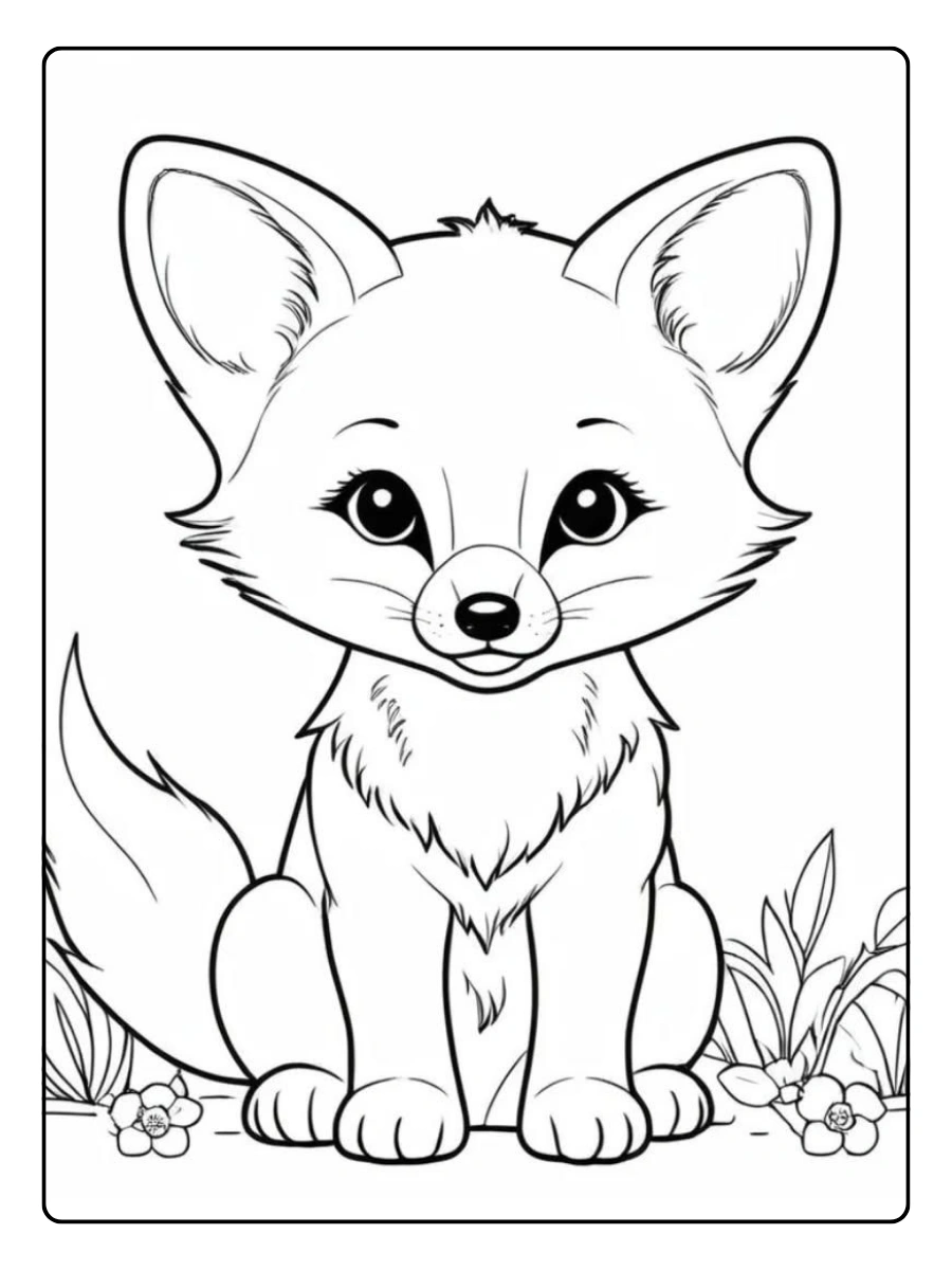 coloriage renard réaliste