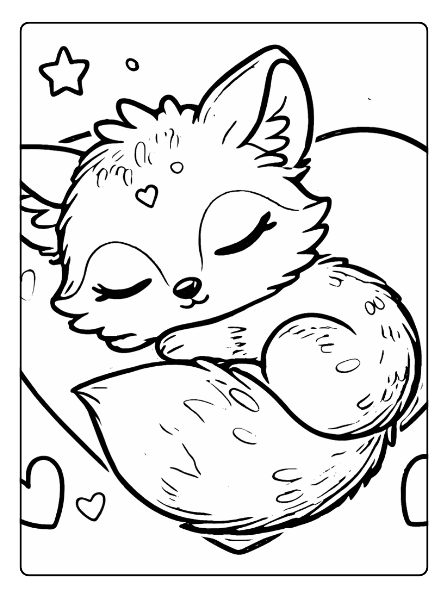 coloriage renard simple