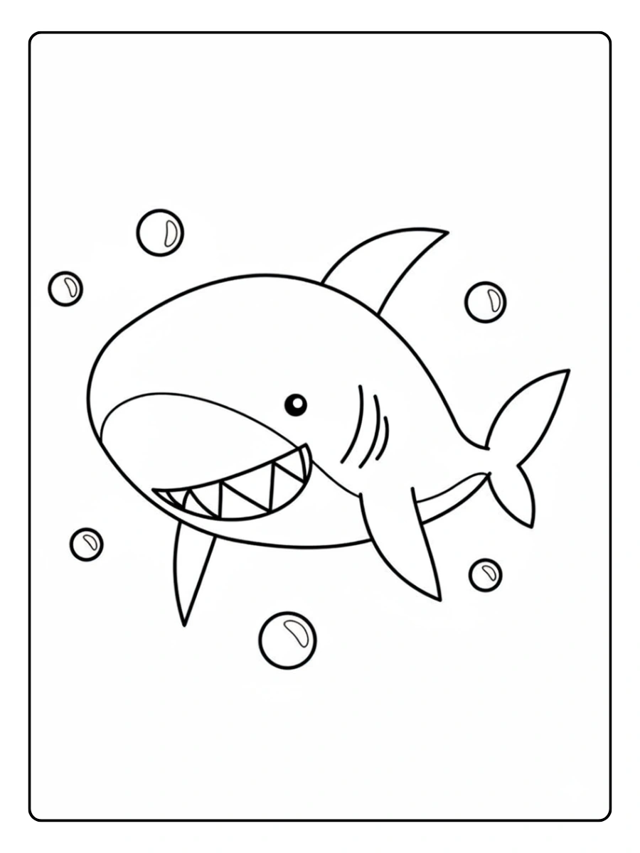 coloriage requin facile