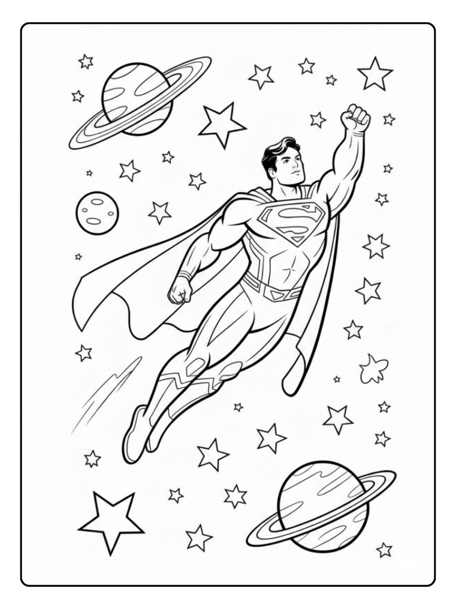 coloriage super héros facile