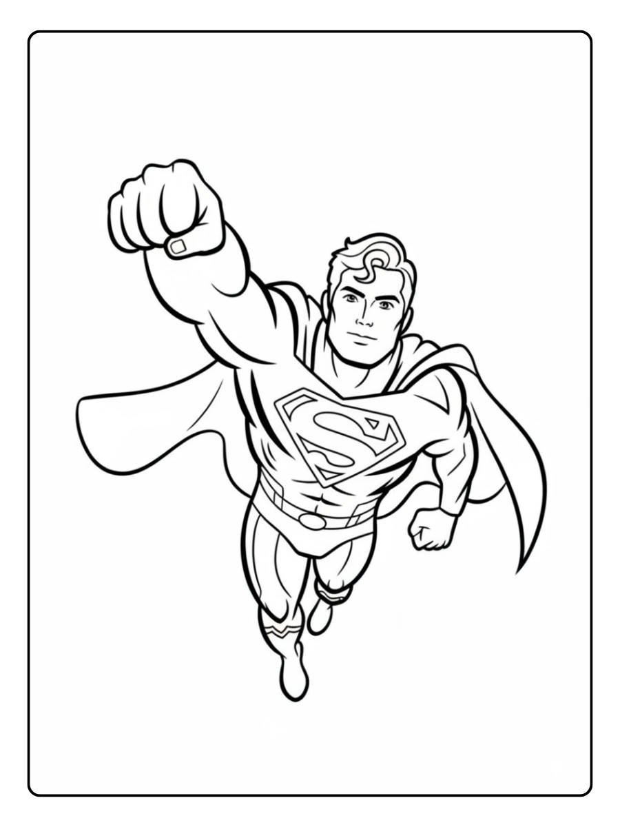 coloriage super héros pour enfants