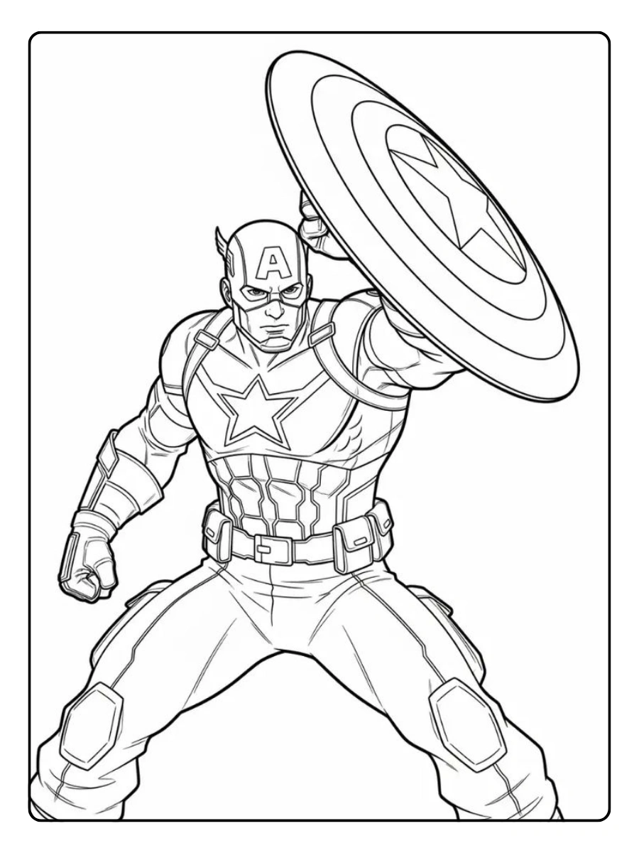 coloriage super héros puissant