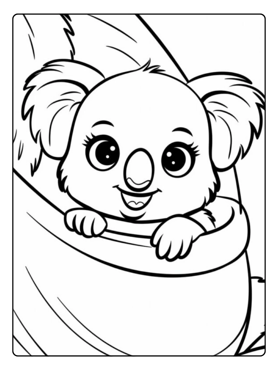 coloriage tête de koala