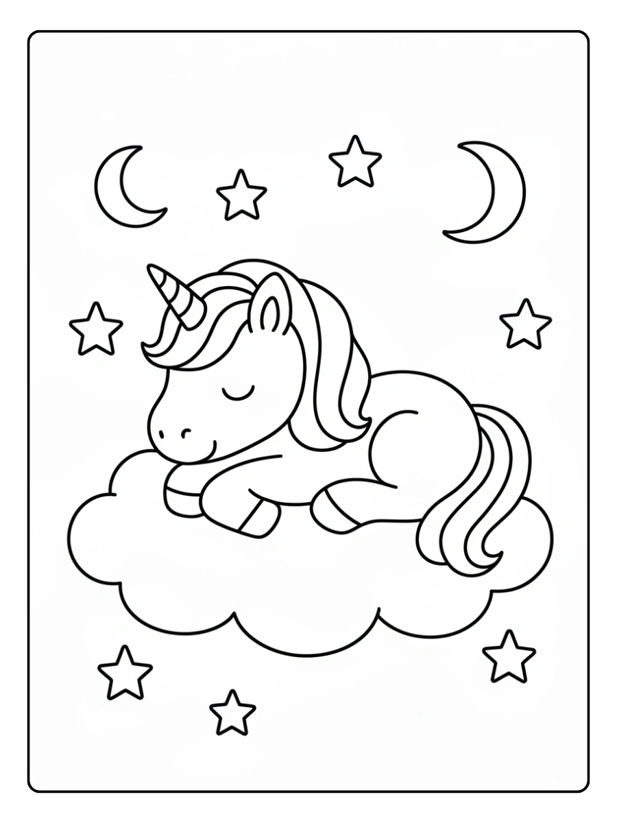 coloriage tête de licorne