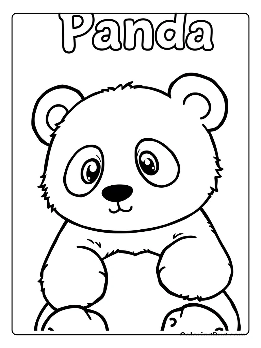 coloriage tête de panda