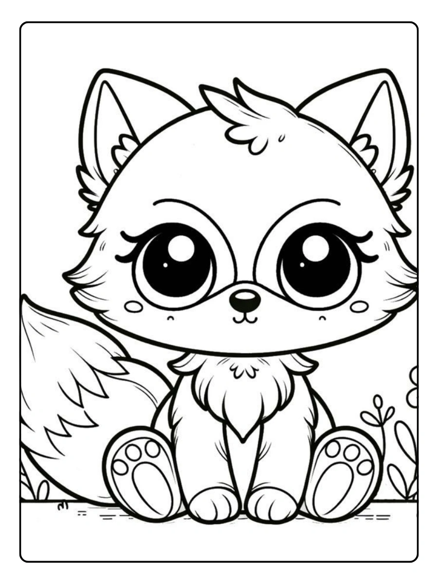 coloriage tête de renard