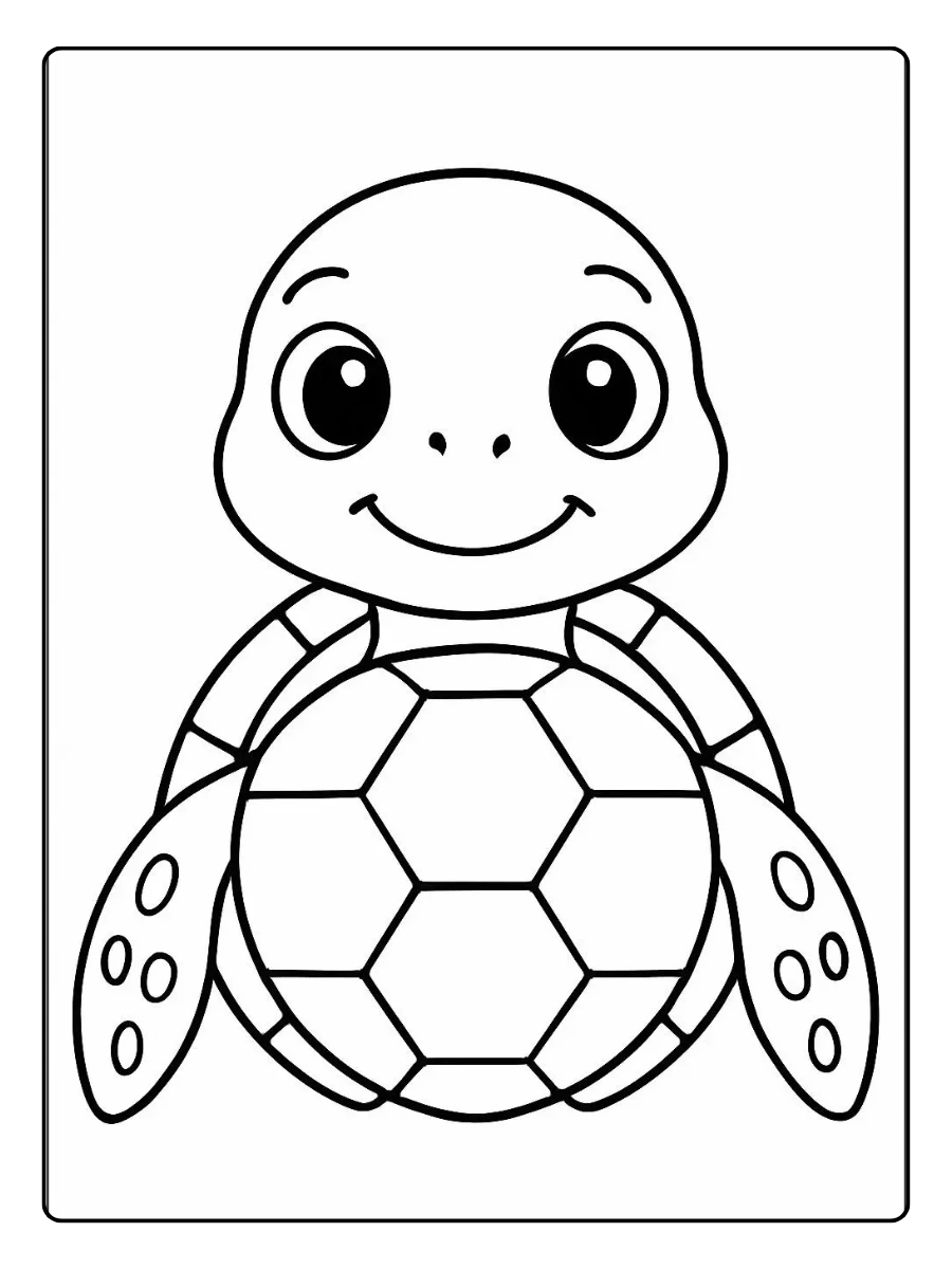 coloriage tête de tortue