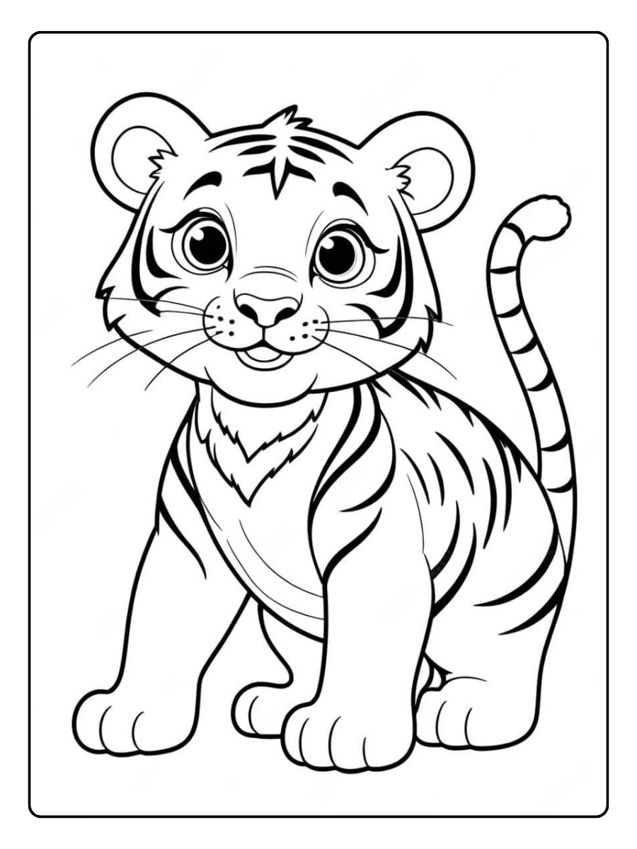 coloriage tigre à imprimer