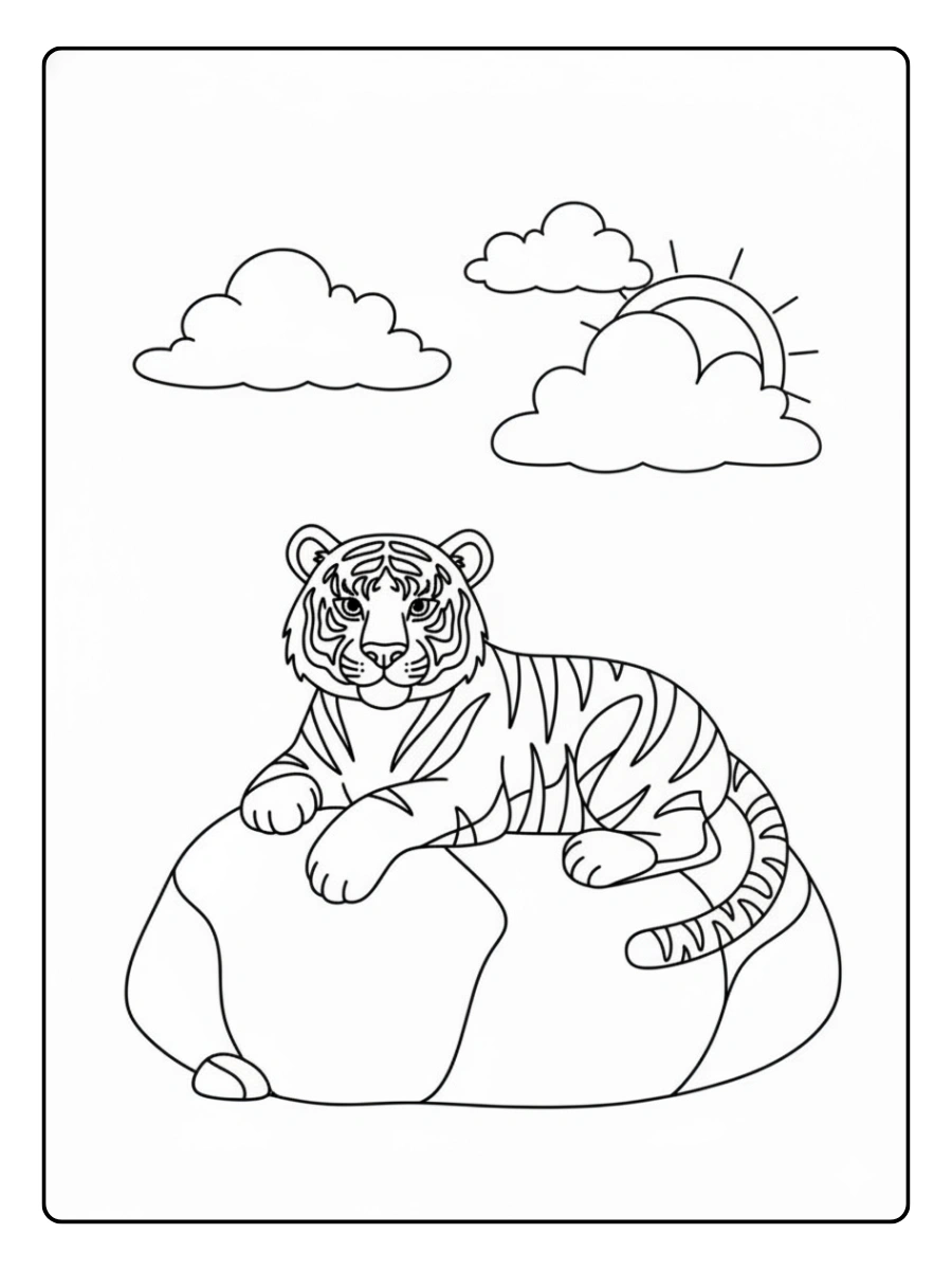 coloriage tigre mandala
