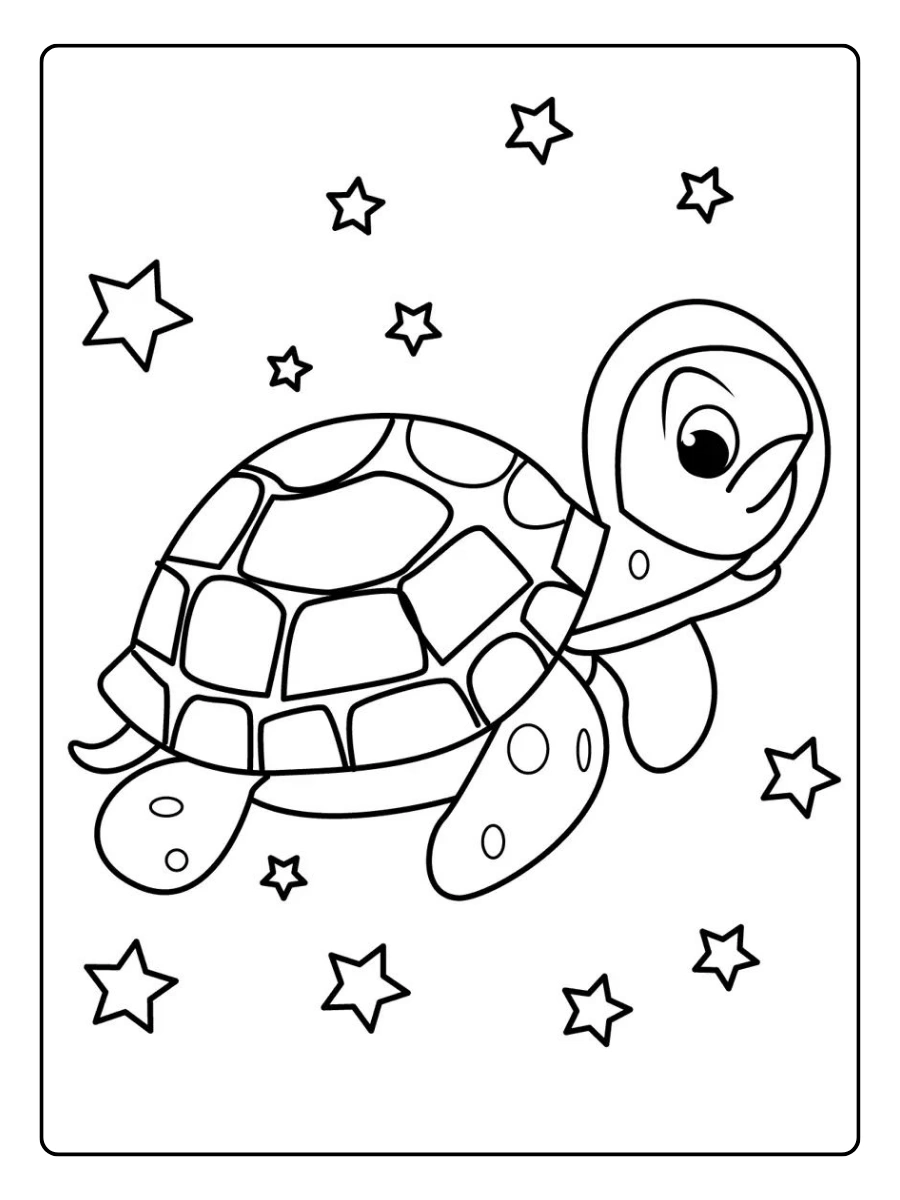 coloriage tortue pour enfants