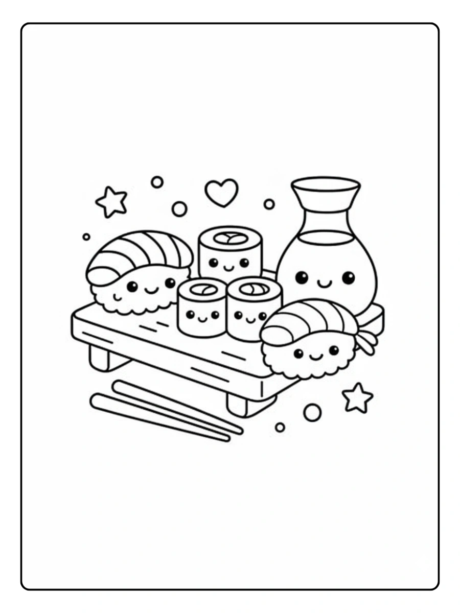 coloriage yakitori kawaii