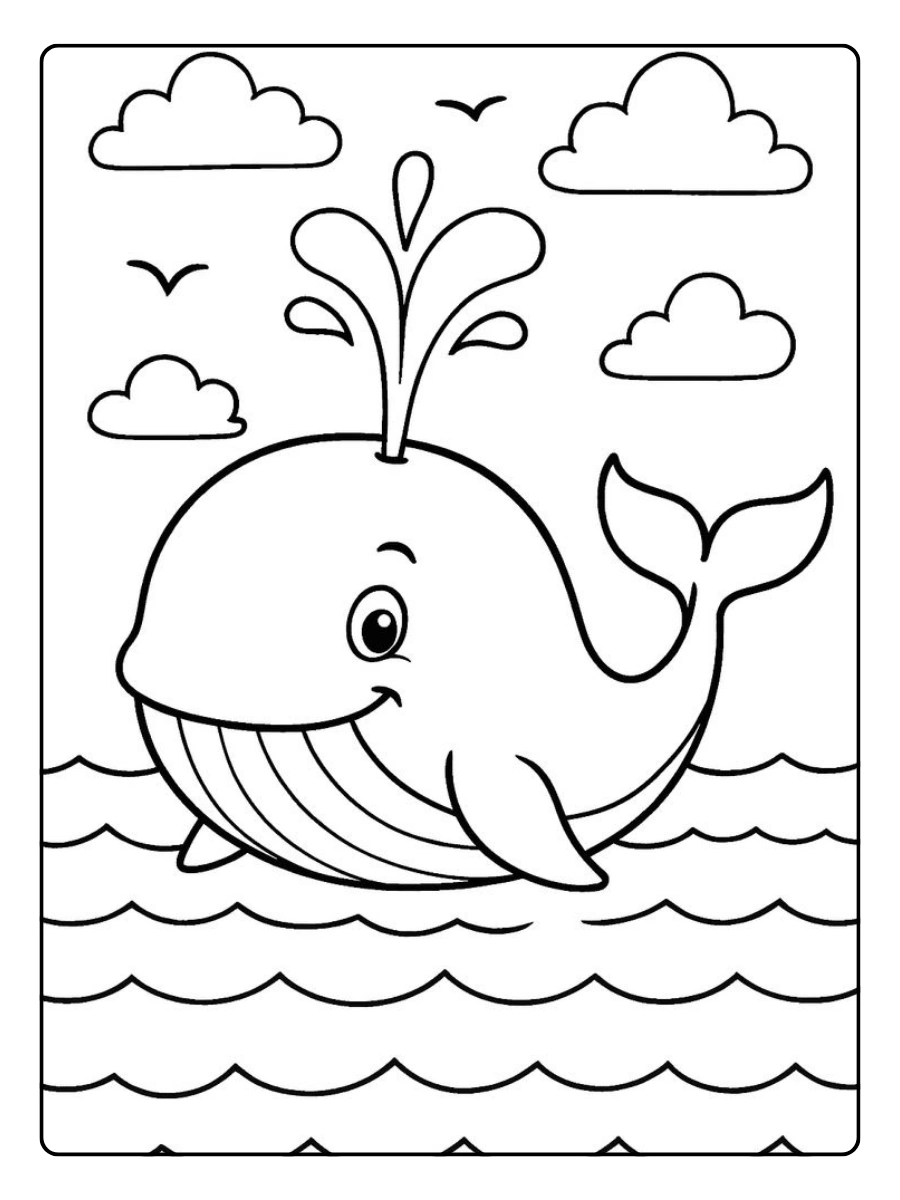 poisson coloriage facile