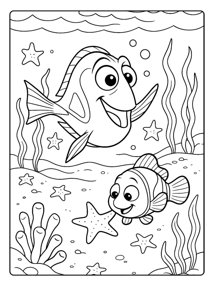 poisson coloriage poisson clown