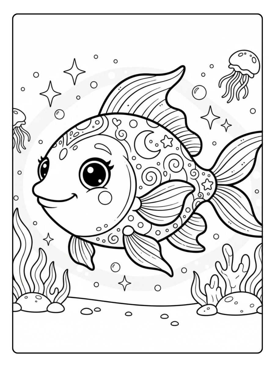 poisson coloriage poisson magique