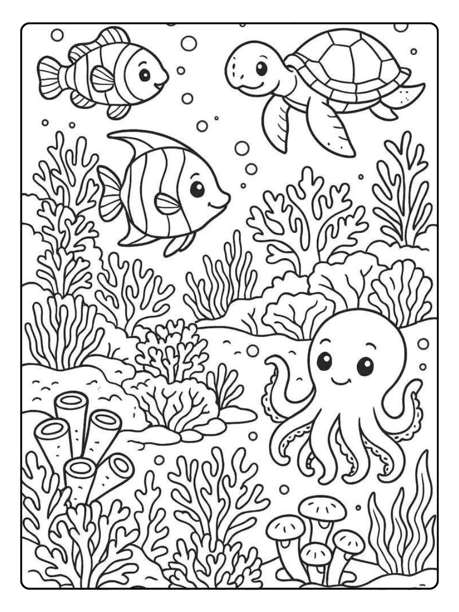 poisson coloriage réaliste