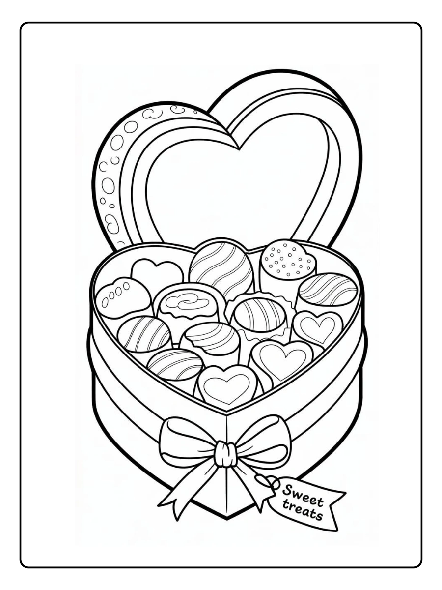 Amour et cœurs Saint Valentin coloriage