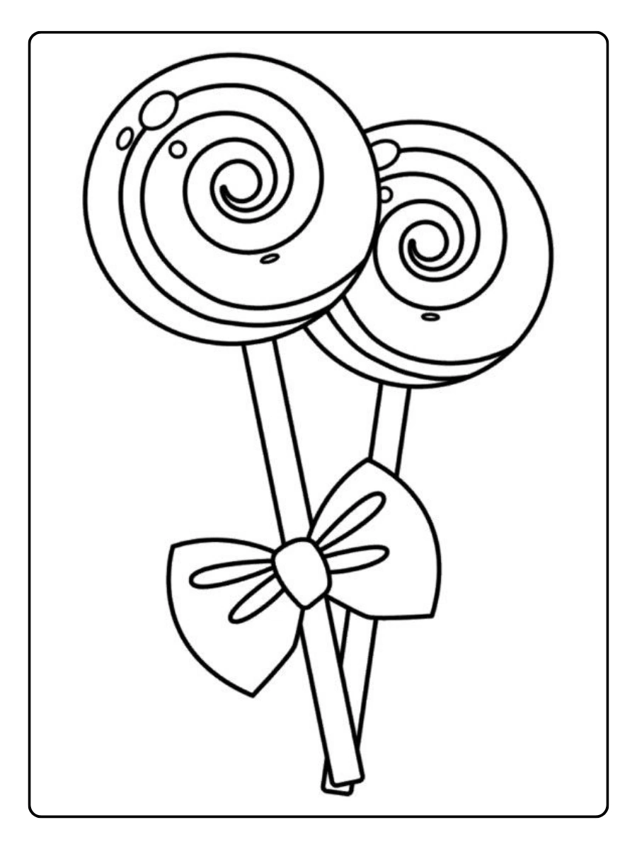 Bonbons cœur Saint Valentin coloriage