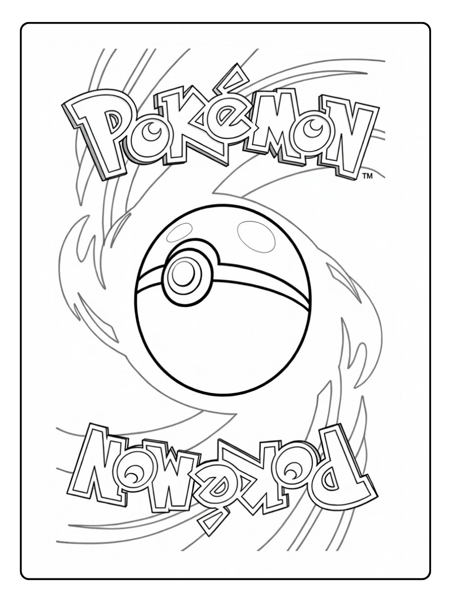 Carte Pokémon dessin à colorier