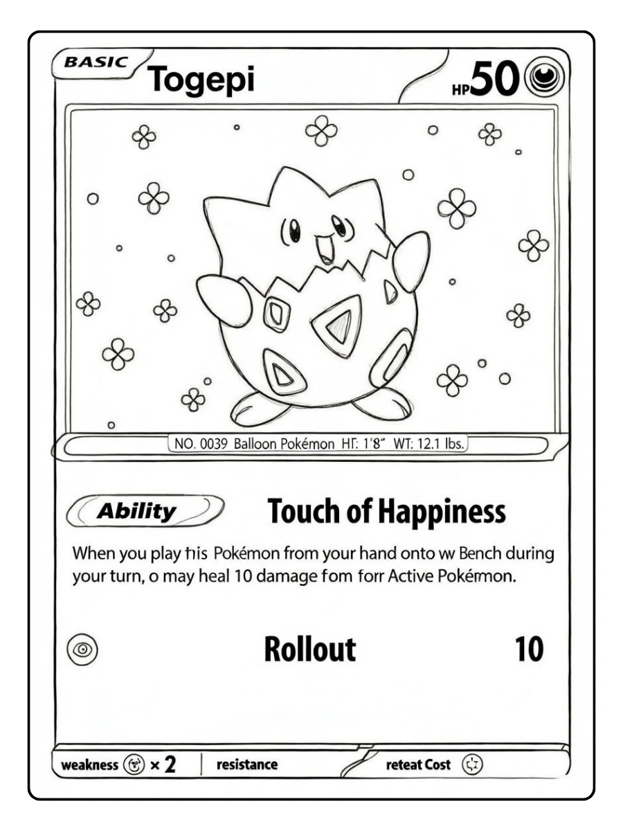 Carte Pokémon personnalisable coloriage