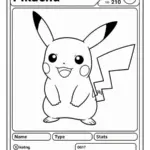 Carte Pokémon vierge à colorier