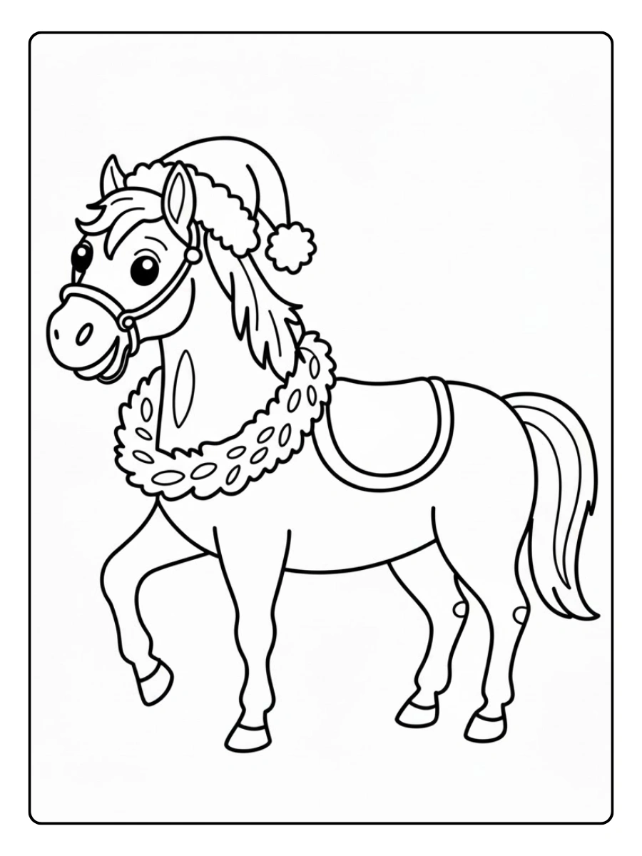 Cheval adorable coloriage