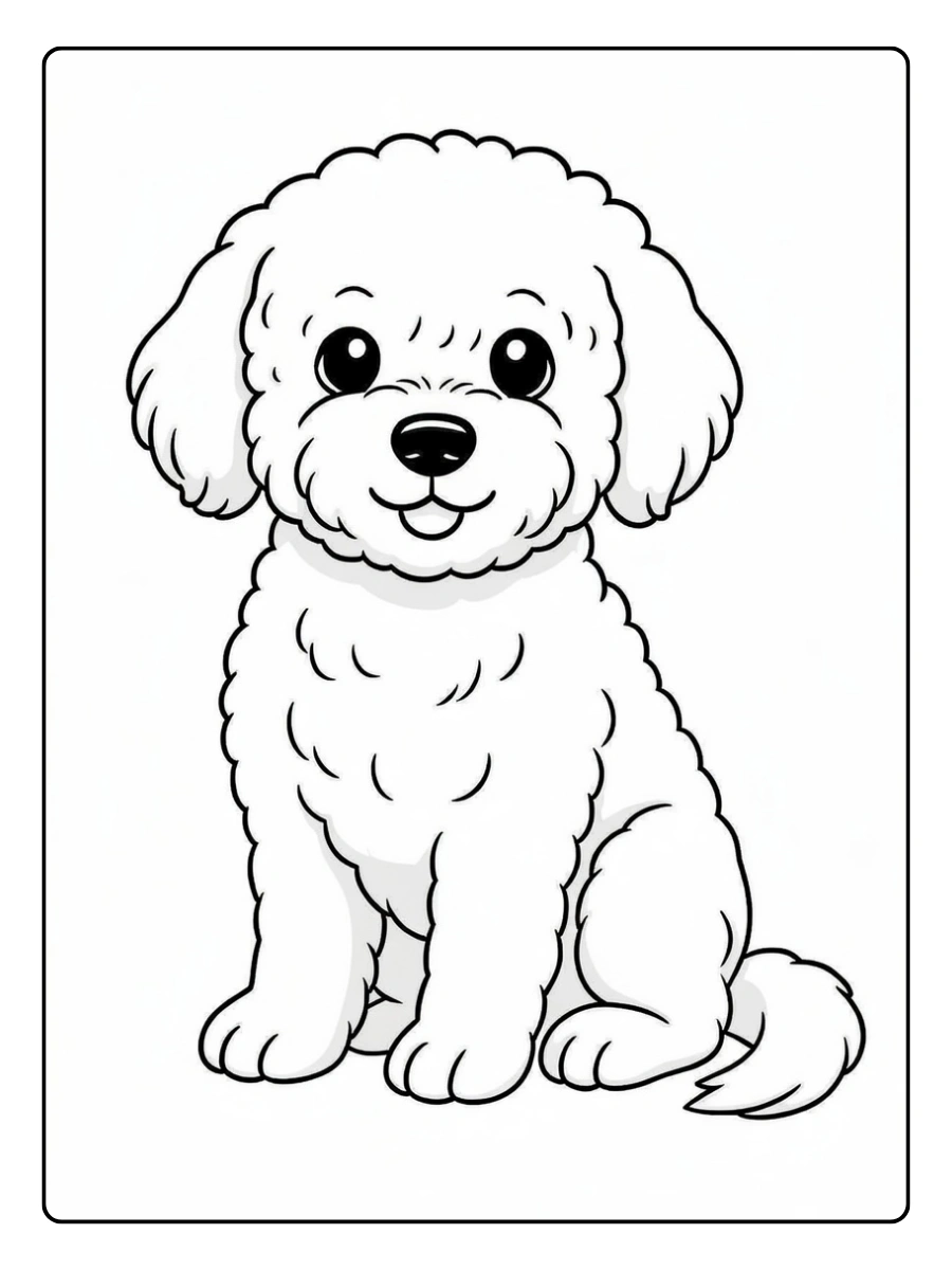 Chien bébé coloriage