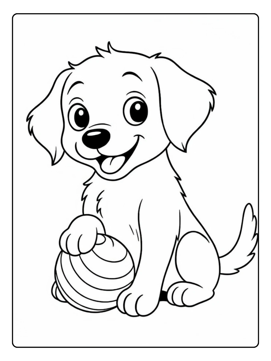 Chien bébé coloriage