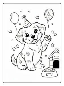 Chien cartoon coloriage