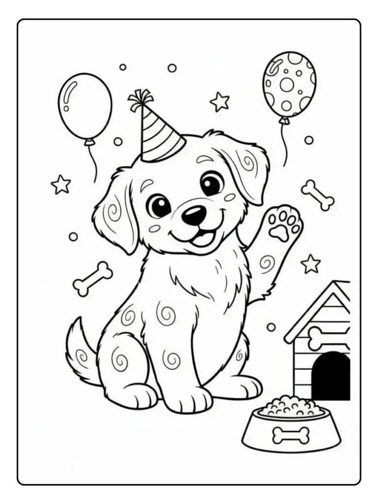 Chien cartoon coloriage