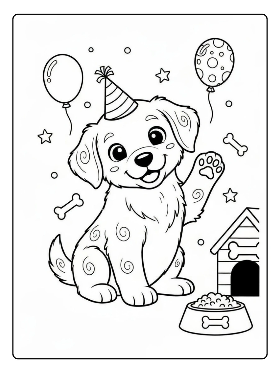 Chien cartoon coloriage