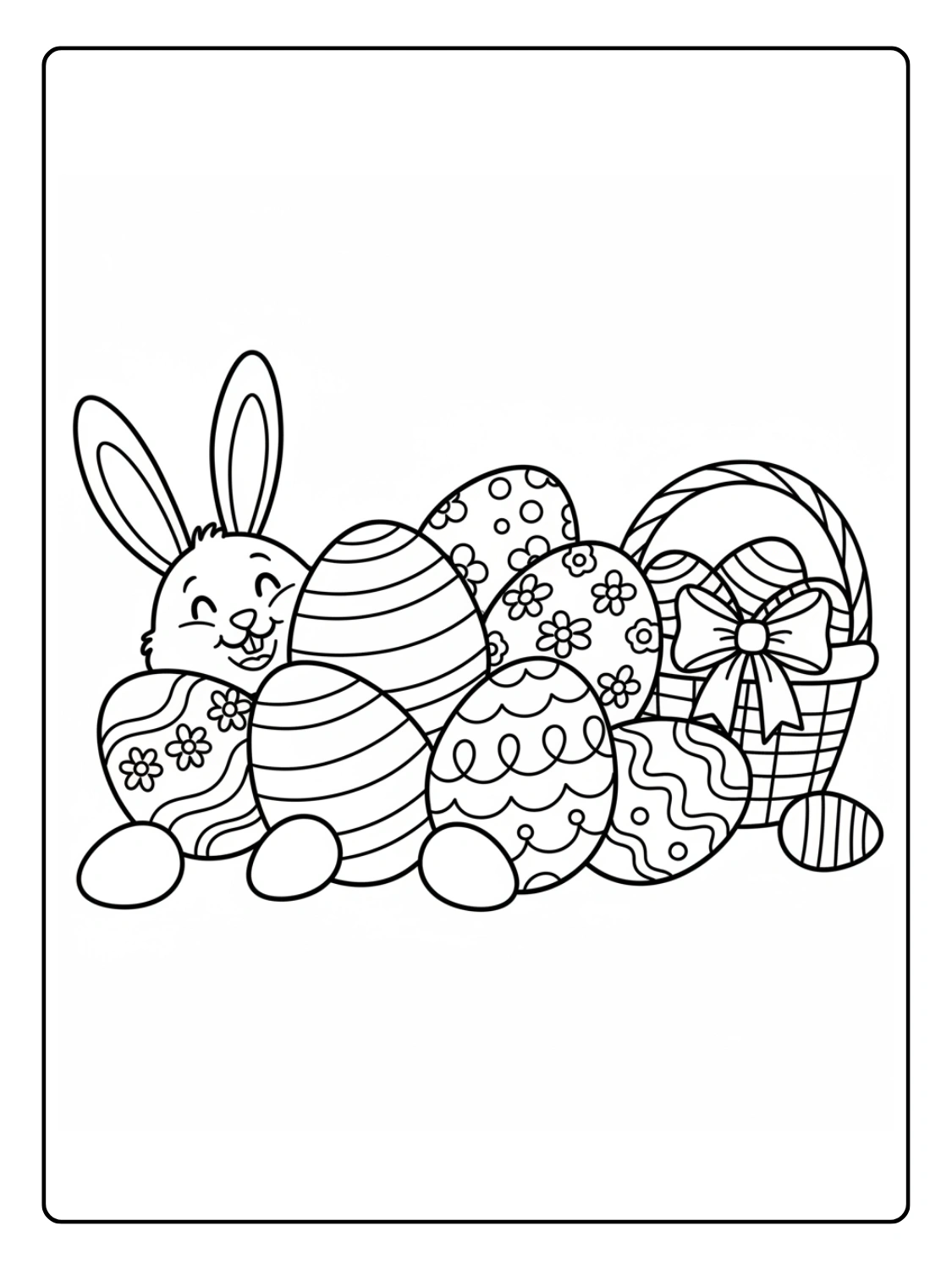 Coloriage Collection d’Œufs de Pâques