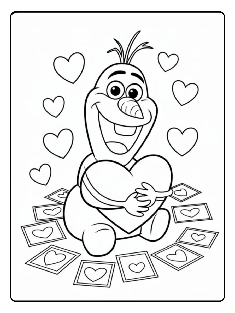 Coloriage Disney Saint Valentin maternelle
