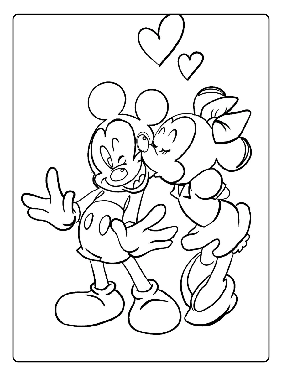 Coloriage Disney romantique pour enfants
