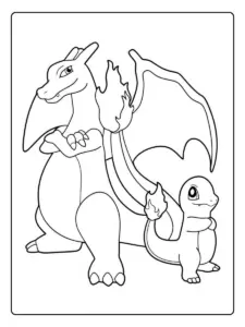 Coloriage Dracaufeu à imprimer