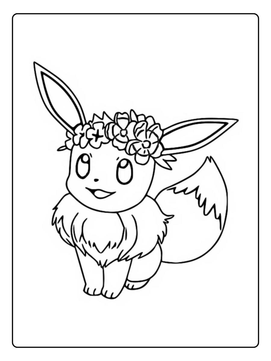 Coloriage Évoli cartoon