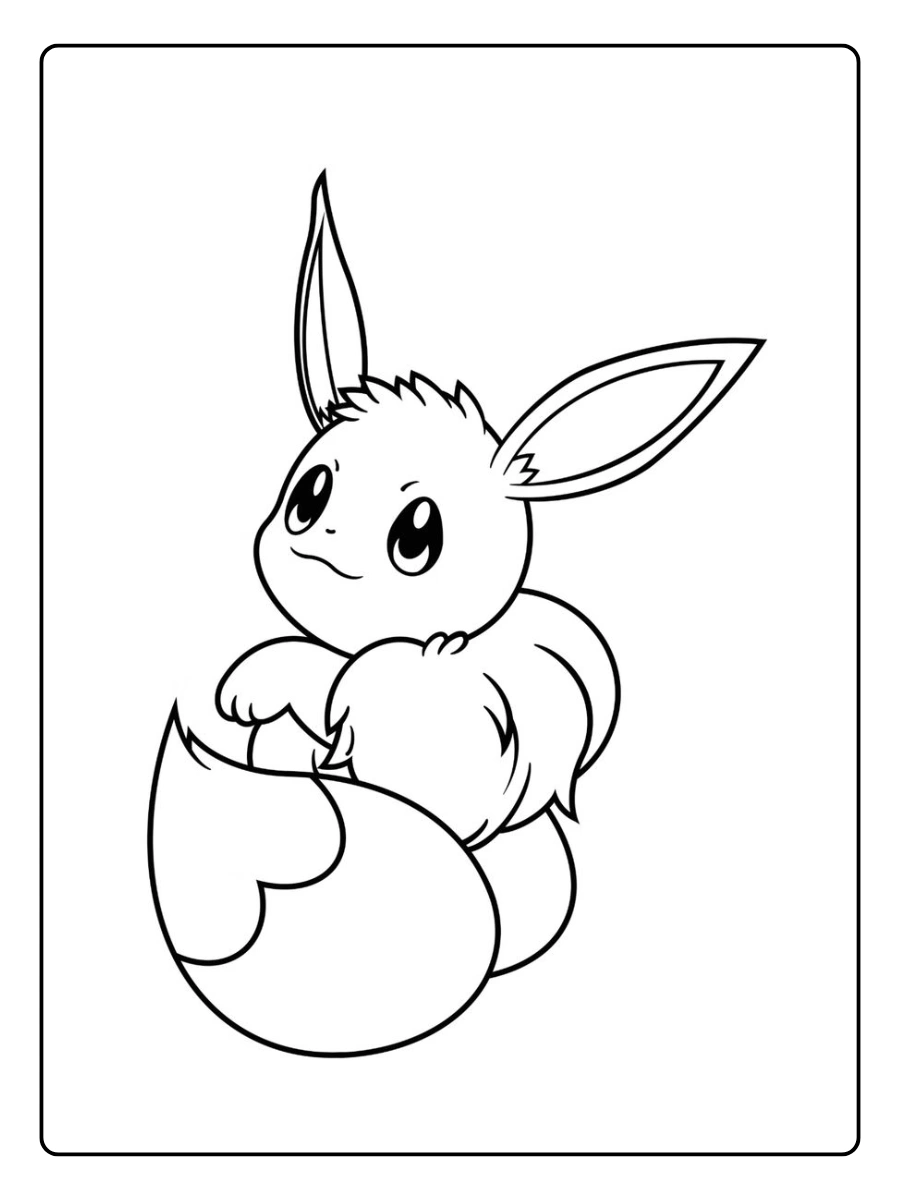 Coloriage Évoli mignon