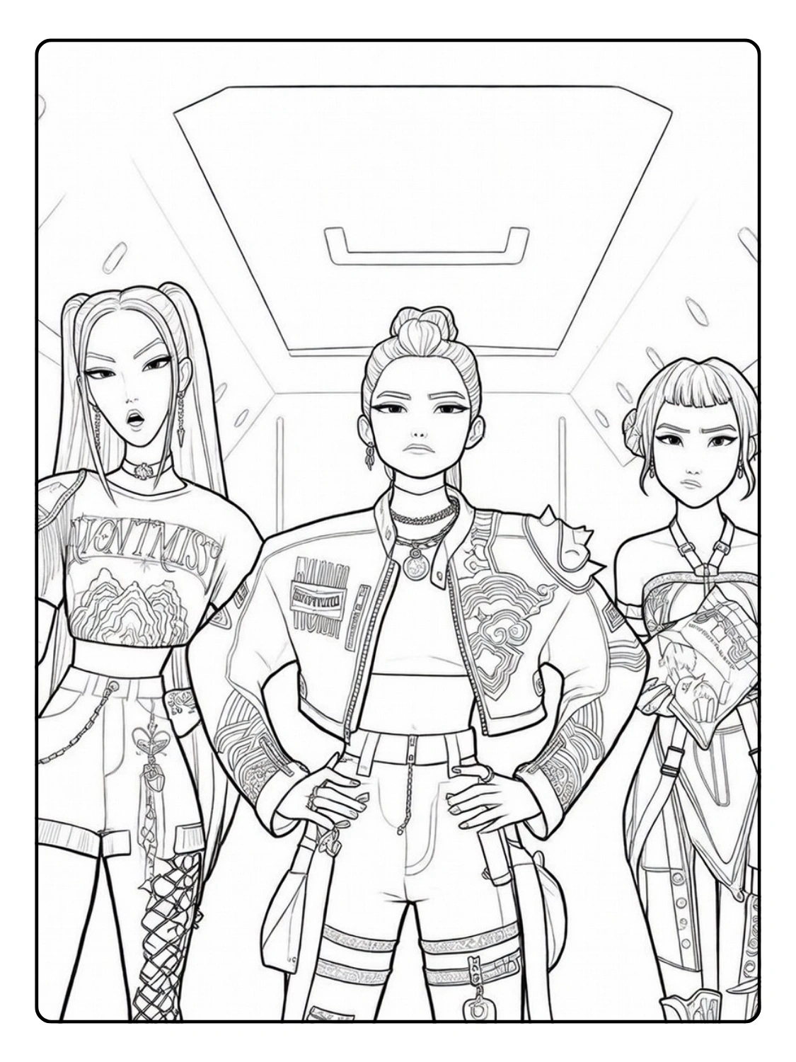 Coloriage Kpop Demon Hunters (11)