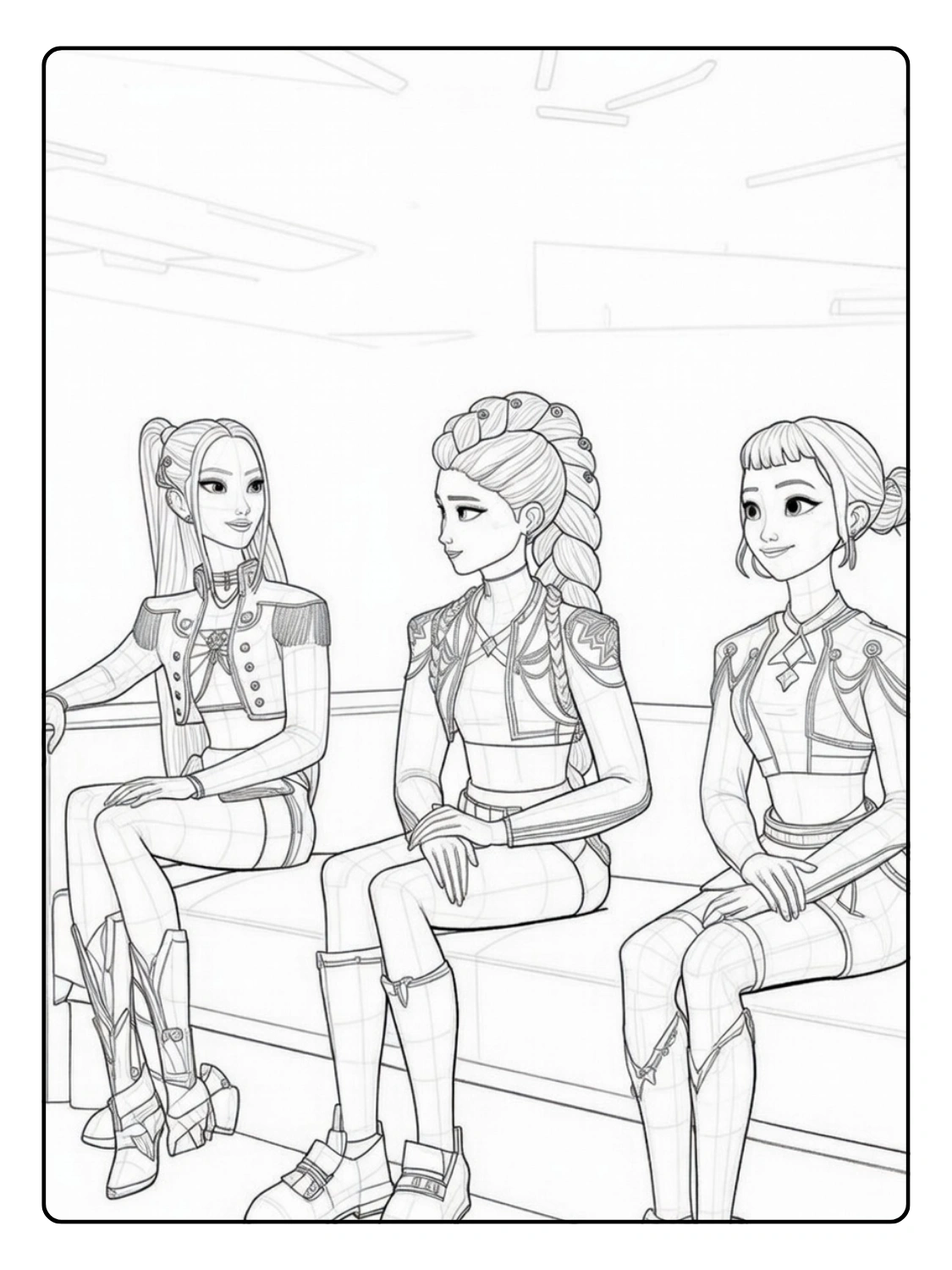 Coloriage Kpop Demon Hunters (13)