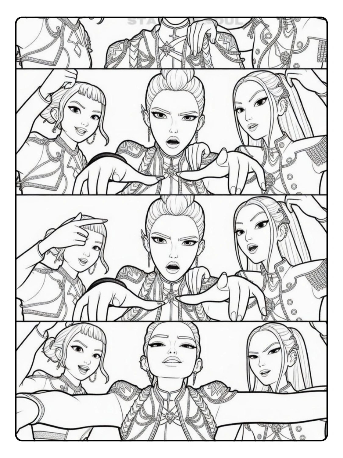 Coloriage Kpop Demon Hunters (14)