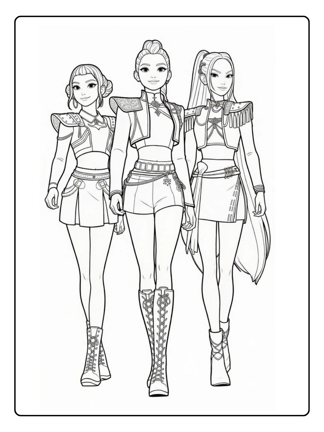 Coloriage Kpop Demon Hunters (2)