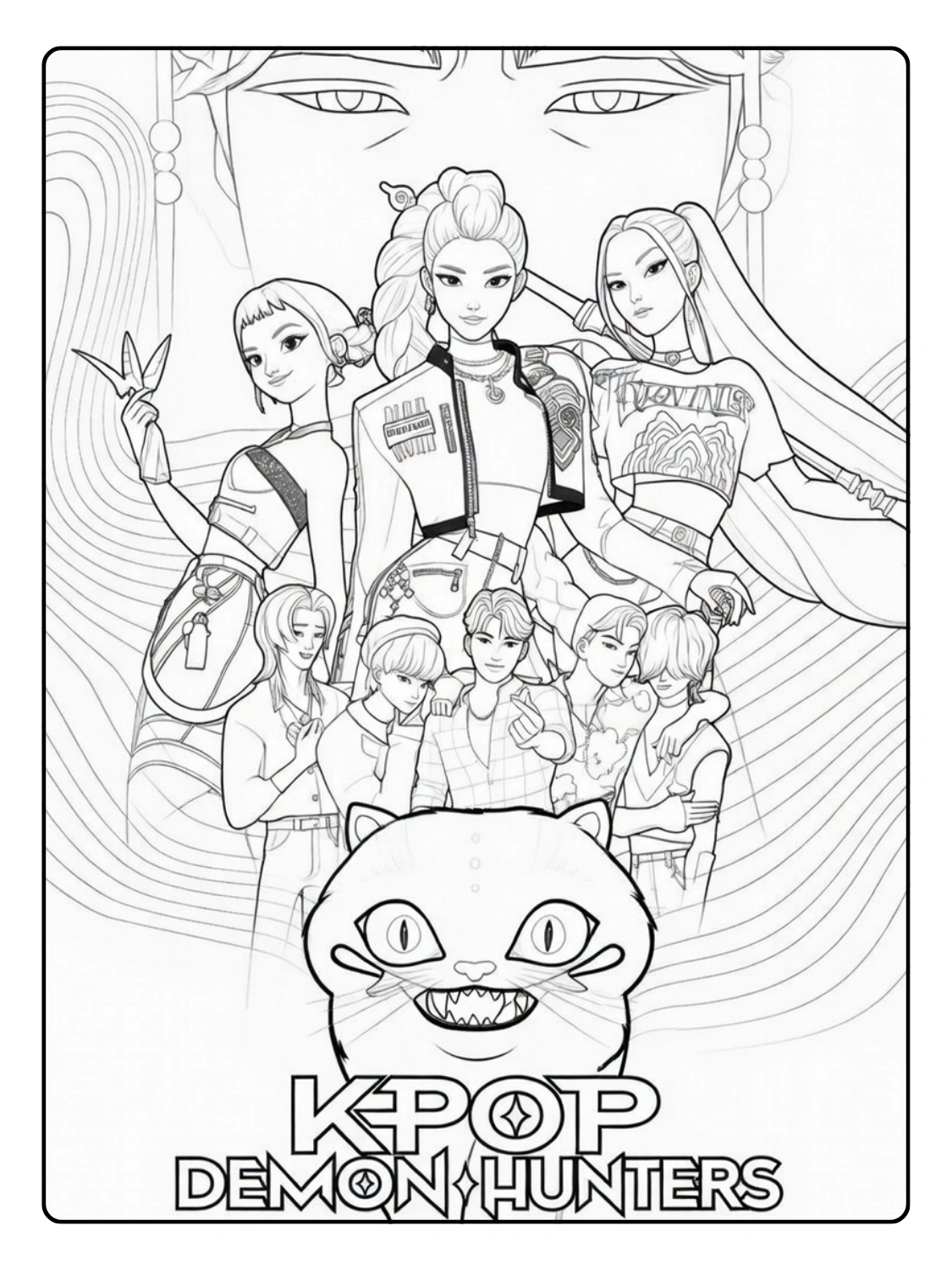 Coloriage Kpop Demon Hunters (20)